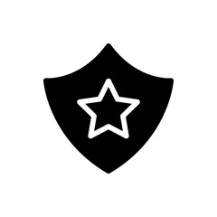 police badge glyph icon