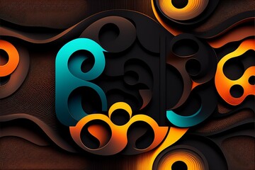 background with circles and stripes
