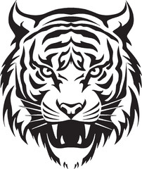 Illustration of a tiger head style art.
