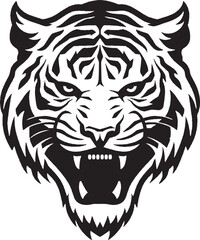 Illustration of a tiger head style art.