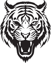 Illustration of a tiger head style art.