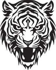 Illustration of a tiger head style art.