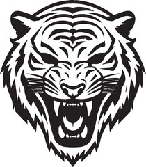 Illustration of a tiger head style art.