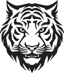 Illustration of a tiger head style art.