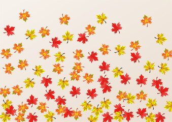 Golden Foliage Background Beige Vector. Leaves Flying Template. Green Shape Floral. Isolated Leaf Illustration.