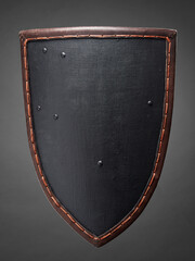 Reconstruction knight shield on grey background.