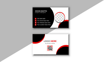 Creative business card template , horizonal and vertical layout.