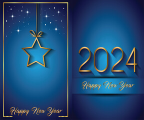 2024 Happy New Year background for your seasonal invitations, festive posters, greetings cards.