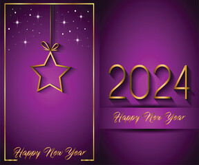 2024 Happy New Year background for your seasonal invitations, festive posters, greetings cards.