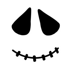 The main symbol of the Happy Halloween holiday. Orange pumpkin with smile