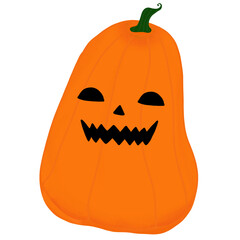 The main symbol of the Happy Halloween holiday. Orange pumpkin with smile