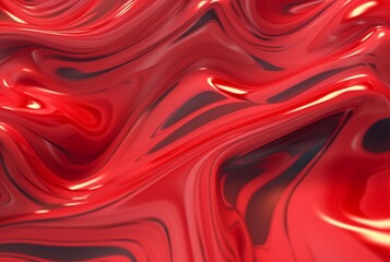 Liquid red paint wavy red liquid abstract background. ai generator