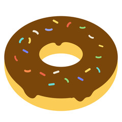 donut with chocolate