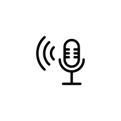 communication mic sign symbol vector