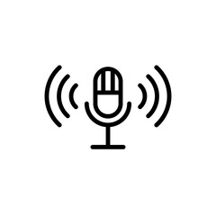 communication mic sign symbol vector