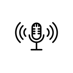 communication mic sign symbol vector