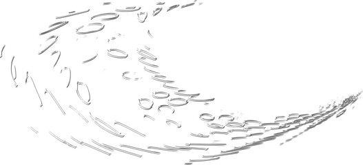 Delicate sketch half-frame of strokes, bubbles, squiggles. Vector.