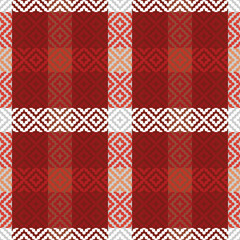 Classic Scottish Tartan Design. Checker Pattern. Traditional Scottish Woven Fabric. Lumberjack Shirt Flannel Textile. Pattern Tile Swatch Included.