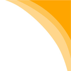Flat Style Orange Curve Corners