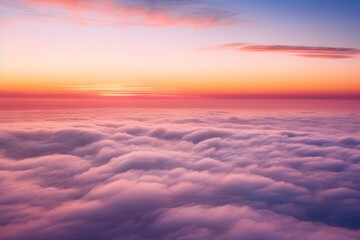 Obraz premium Pink Sunset Sky Over Nature Landscape. Abstract View of Colorful