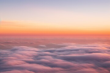 Pink Sunset Sky Over Nature Landscape. Abstract View of Colorful