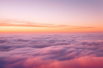 Fototapeta premium Pink Sunset Sky Over Nature Landscape. Abstract View of Colorful