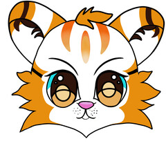 tiger head cartoon