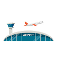 Airport building flat style