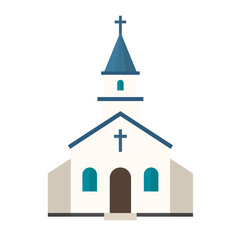 Church in flat style design