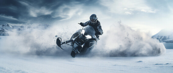 Snowscooter in action