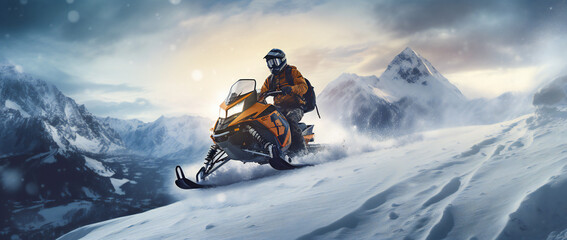 Snowscooter in action