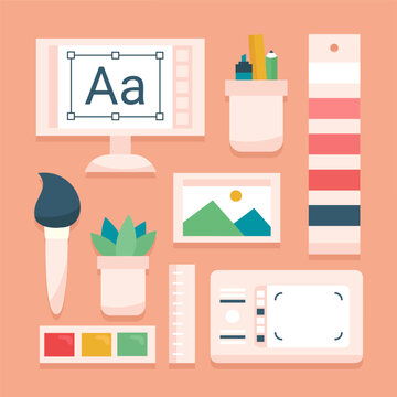 Graphic designer items and tools