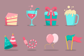 Birthday party elements set
