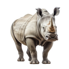 Obraz premium Beautiful rhino looking isolated on white