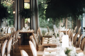 Beautiful wedding table setup with vibrant floral decorations.