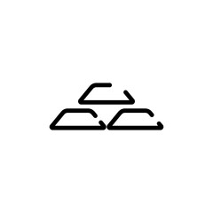 economy gold stack sign symbol vector