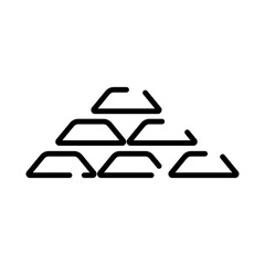economy gold stack sign symbol vector