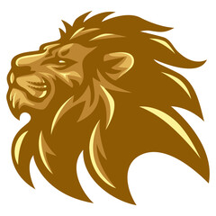 Obraz premium Lion Gold Logo Vector Design Template