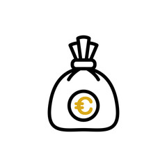 economy money bag sign symbol vector