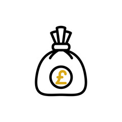 economy money bag sign symbol vector