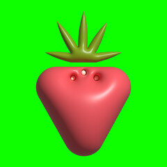 3D Bakery Ingredients Asset with a greenscreen background