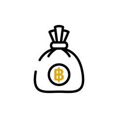 economy money bag sign symbol vector
