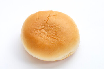Bun bread on a white background.