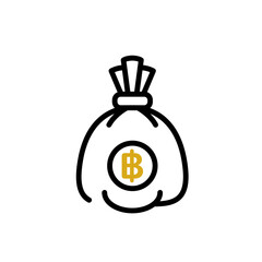 Fototapeta premium economy money bag sign symbol vector