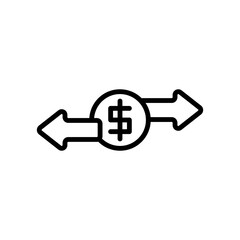 Obraz premium economy money transfer sign symbol vector