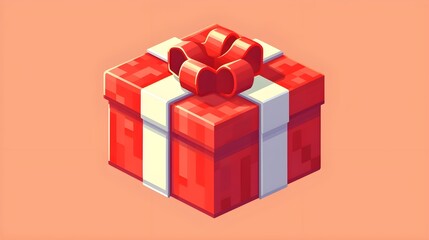 gift box, present, cartoon style illustration. Generative AI.
