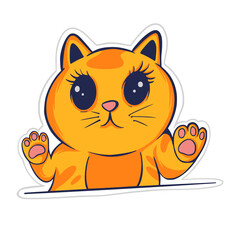 Cat cartoon illustration cute