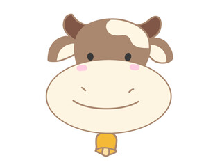 Cow,cartoon,cute icon ,vector, illustration,hand drawn