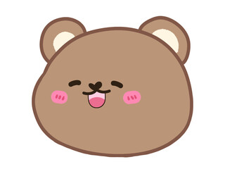 Bear,cartoon,cute icon ,vector, illustration,hand drawn