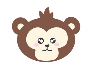 
monkey,cartoon,cute icon ,vector, illustration,hand drawn